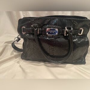 Michael Kors Black Snakeskin Handbag